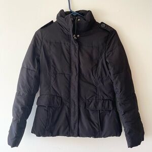 Women’s Banana Republic Factory Black Puffer Coat Size XS